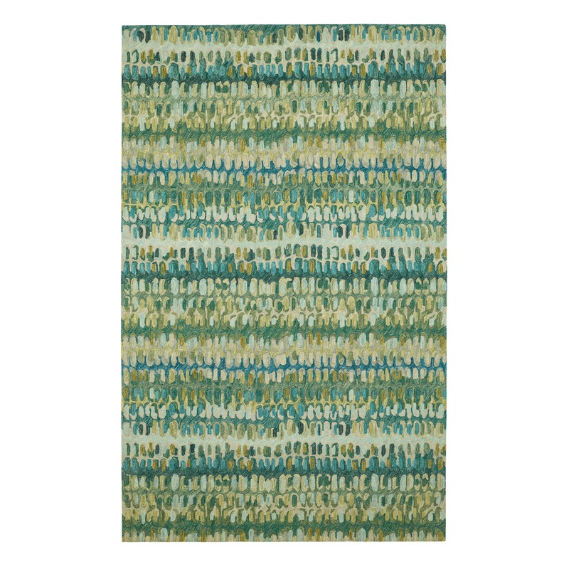 Paint Chip Hand Micro Hooked Wool Rug | Moss
