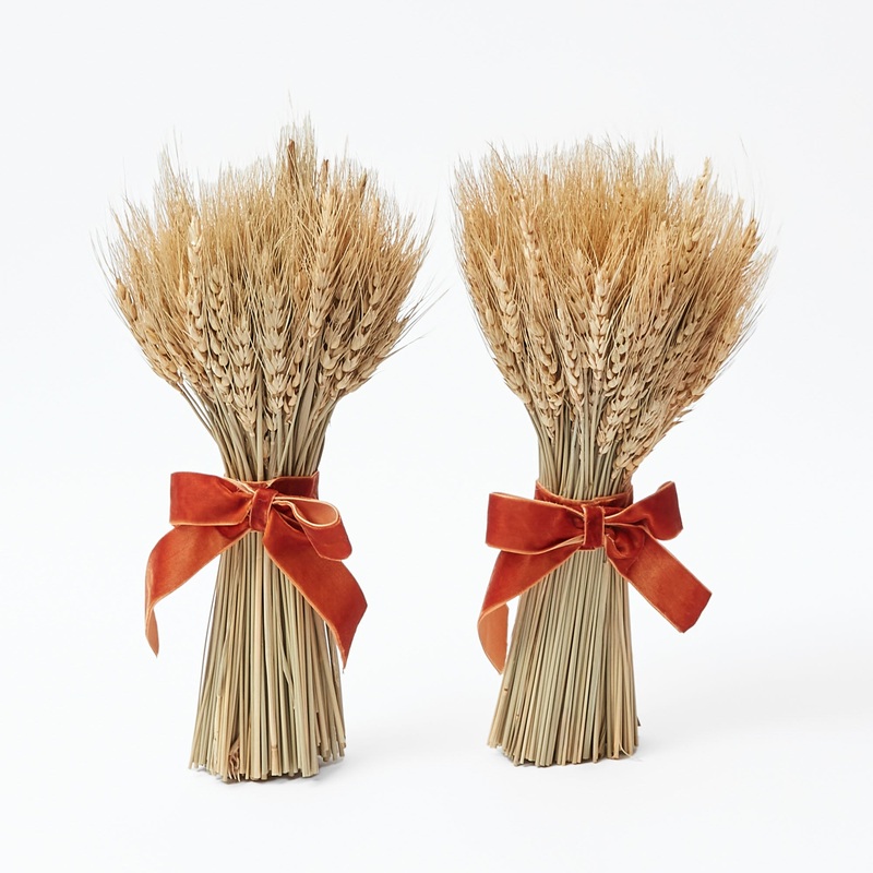Tall Ribboned Wheat Sheaf (Pair)