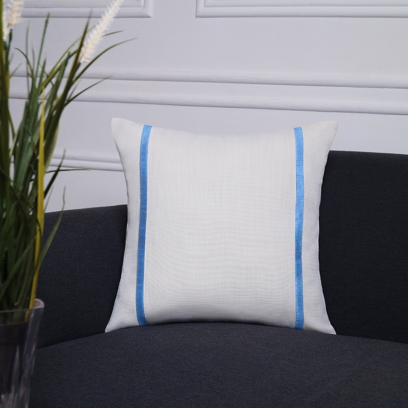 Drift Pillow Cover – White and Blue