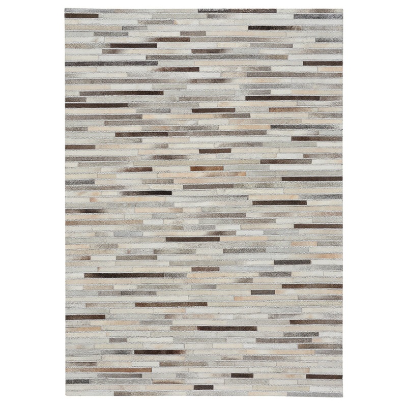 Laramie-Braided Stripe Leather Indoor Area Rug by Capel Rugs