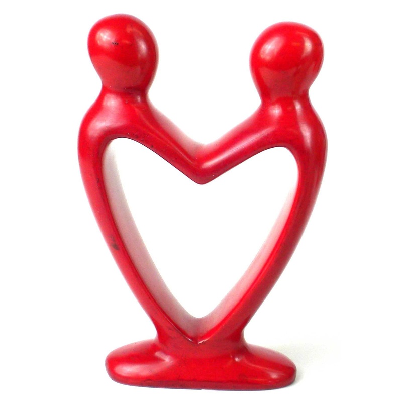 Soapstone Lovers Heart Red – 6 Inch