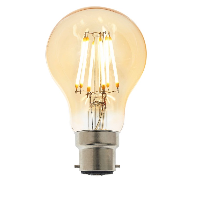 B22 LED Filament GLS Amber Glass – 6cm