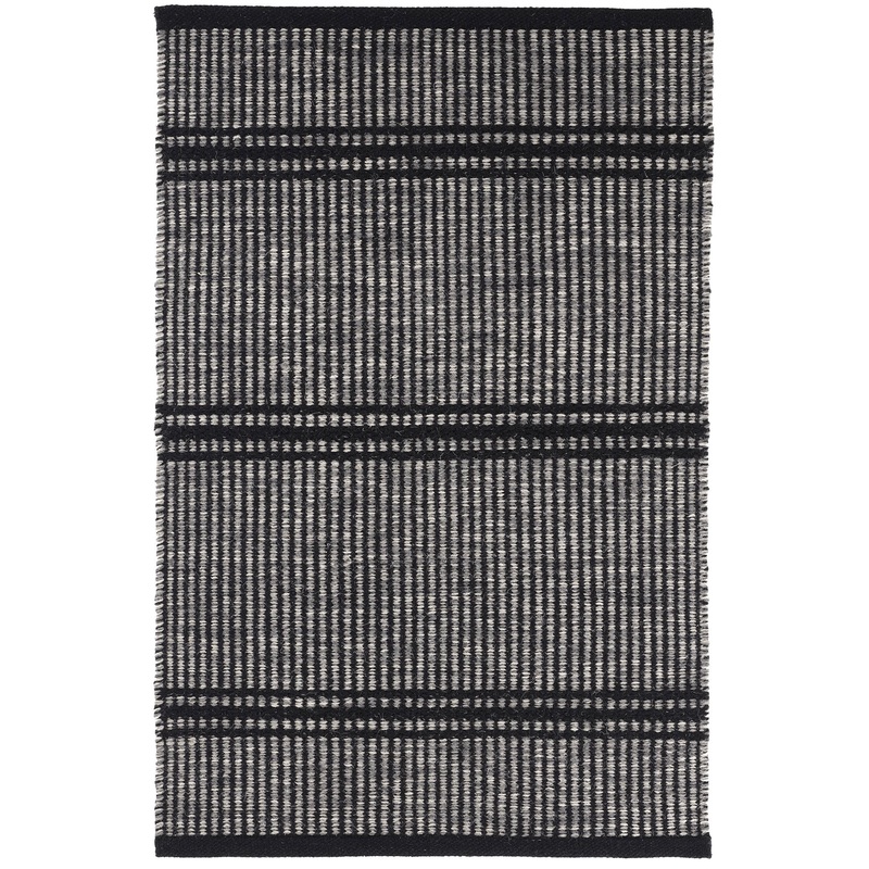 Malta Handwoven Wool Rug | Black