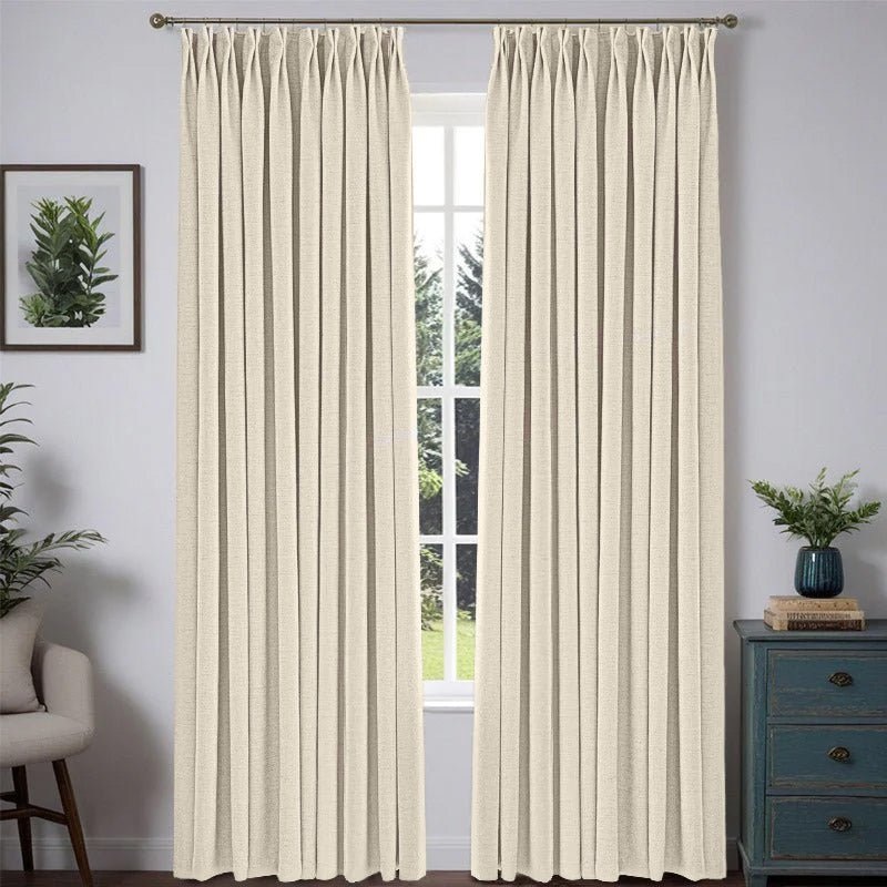 “Nature” Custom Heavyweight Linen Drape – Beige White