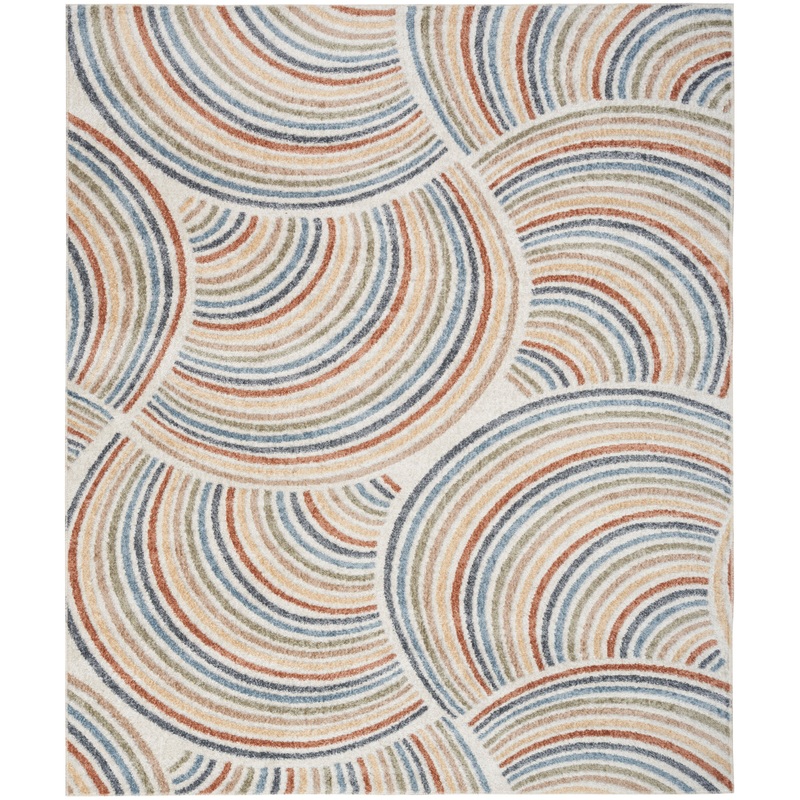 Nourison Home Astra Machine Washable ASW08 Mid-Century Modern Abstract Indoor Area Rug