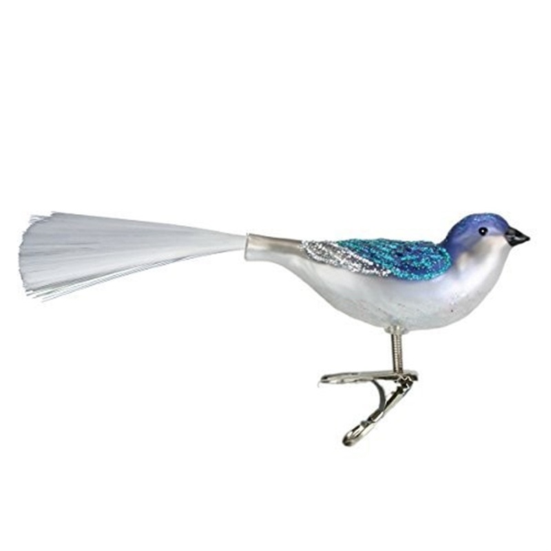 Old World Christmas Blown Glass Clip-On Ornament for Christmas Tree, Swallow