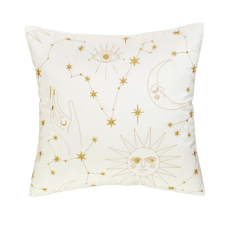 Sun and Moon Ivory Pillow