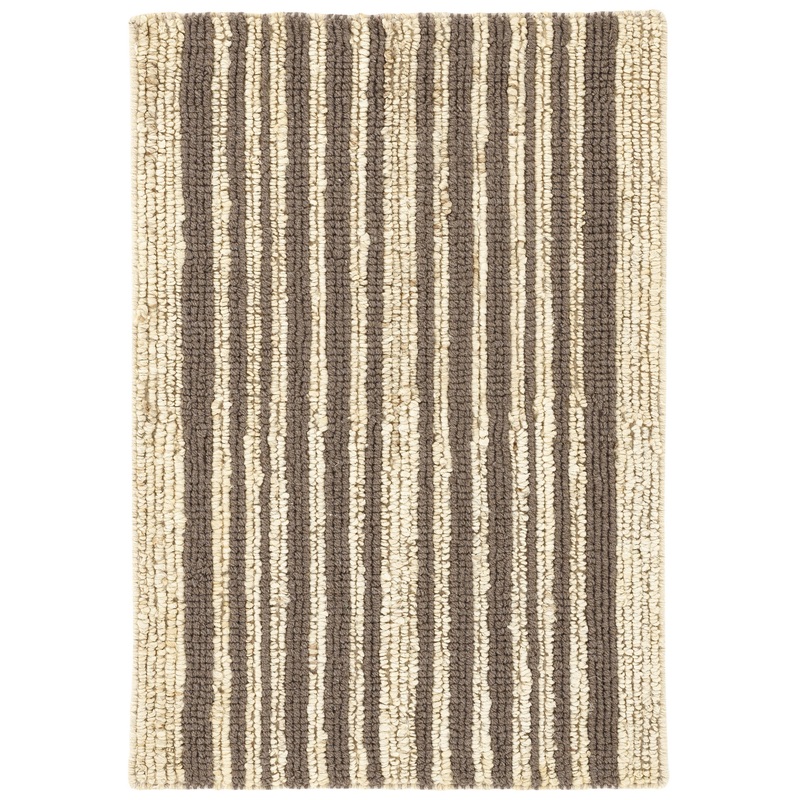 Calder Stripe Handwoven Jute Rug | Grey