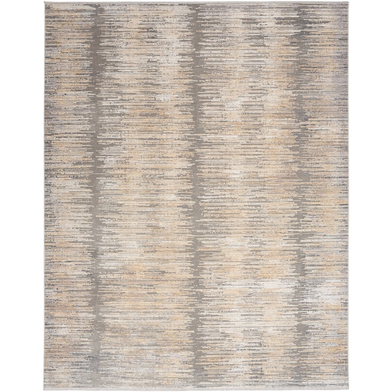 Nourison Abstract Hues 8’6″ x 11’4″ Grey Gold Modern Indoor Rug