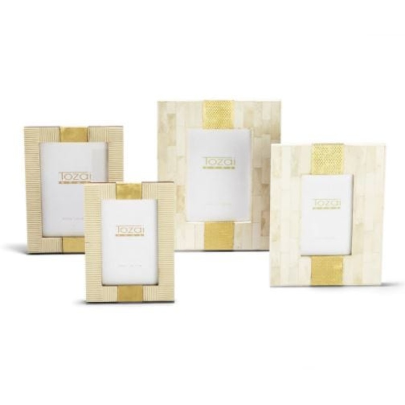 Beige & Brass Photo Frame