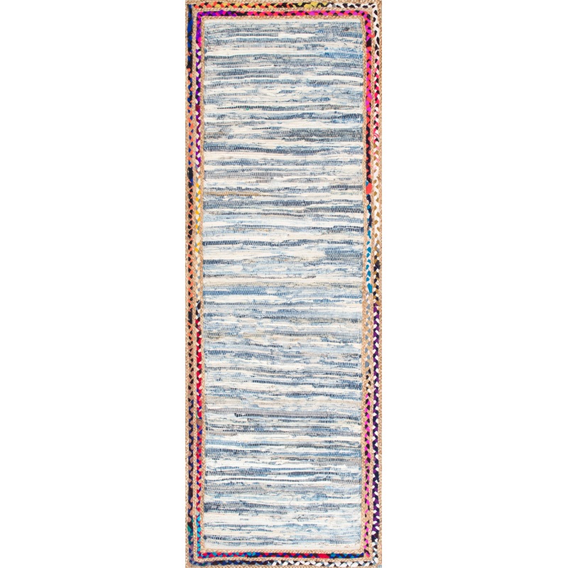 Braided Rag Rug | Light Blue