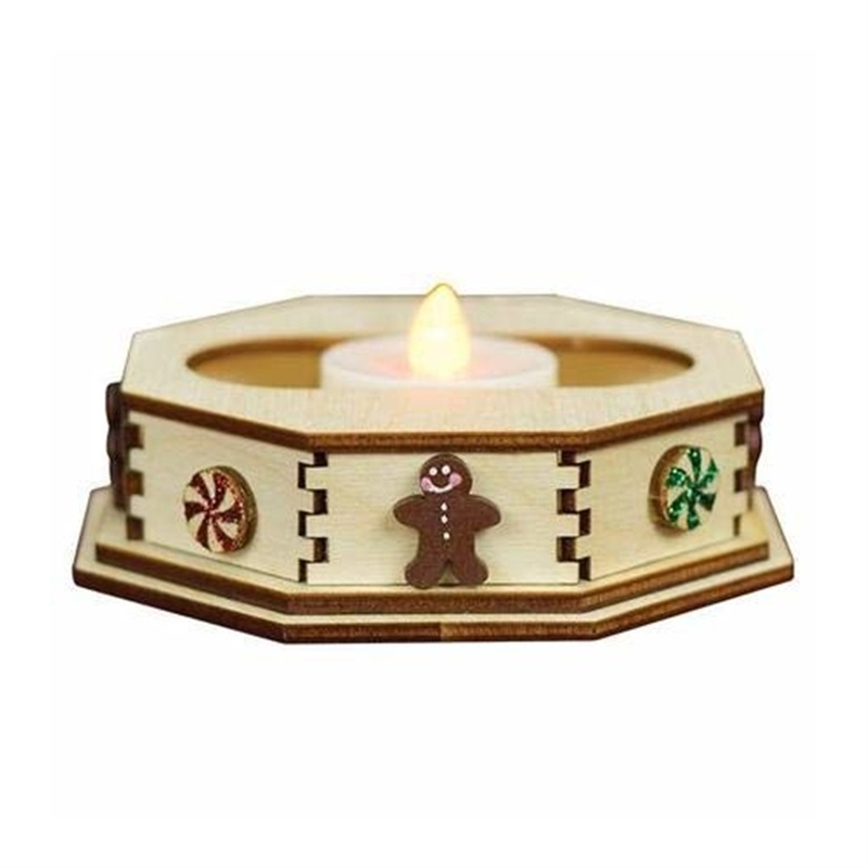 Ginger Cottages Mint Tealight Display, Multi