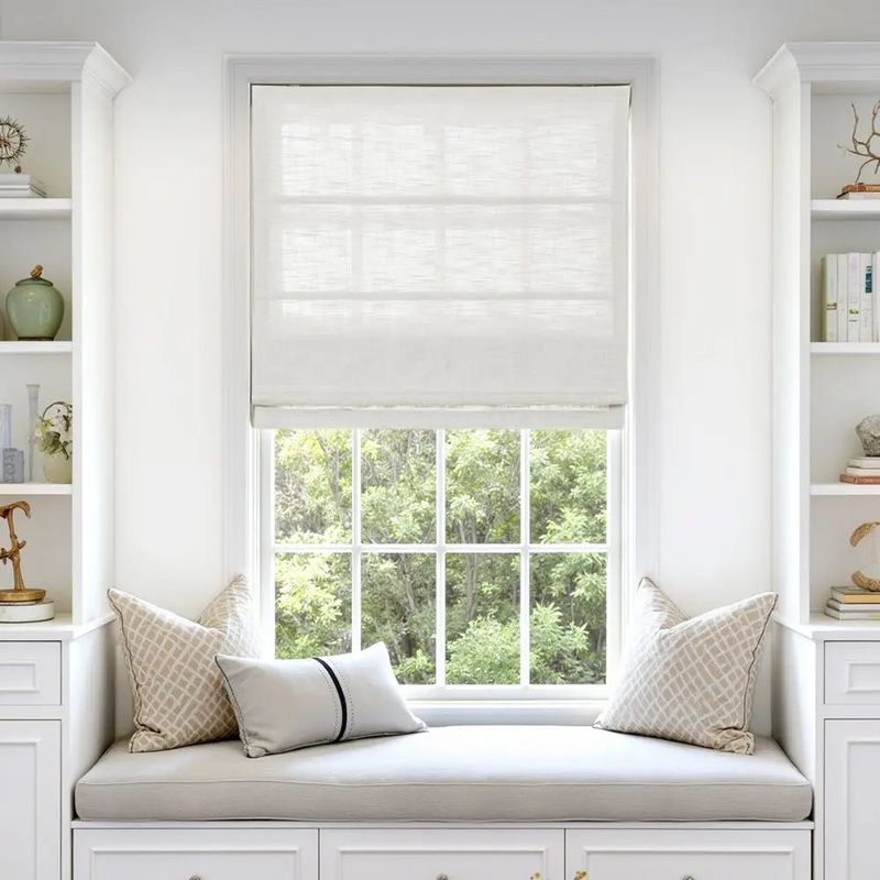 Jawara Roman Shade Cordless-Wooden Headrail