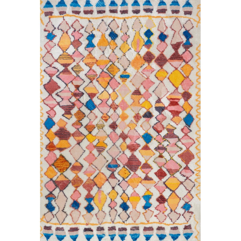 Ridge Trellis Washable Rug | Multicolor