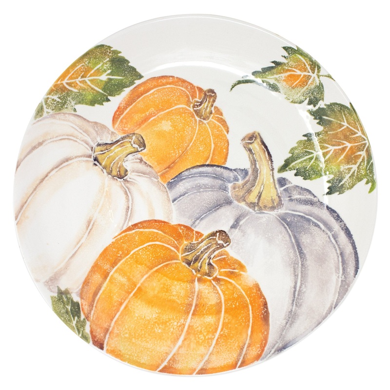 VIETRI: Pumpkins Large Serving Bowl w/ Assorted Pumpkins