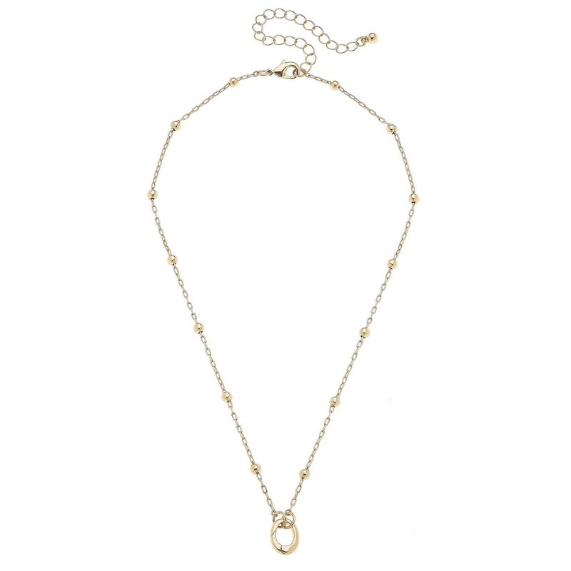 Celia Dainty Charm Necklace Base in Shiny Gold