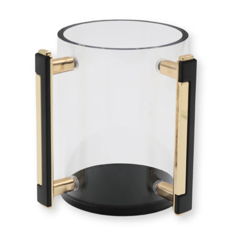 Majestic Giftware Acrylic Wash Cup, Black/Gold