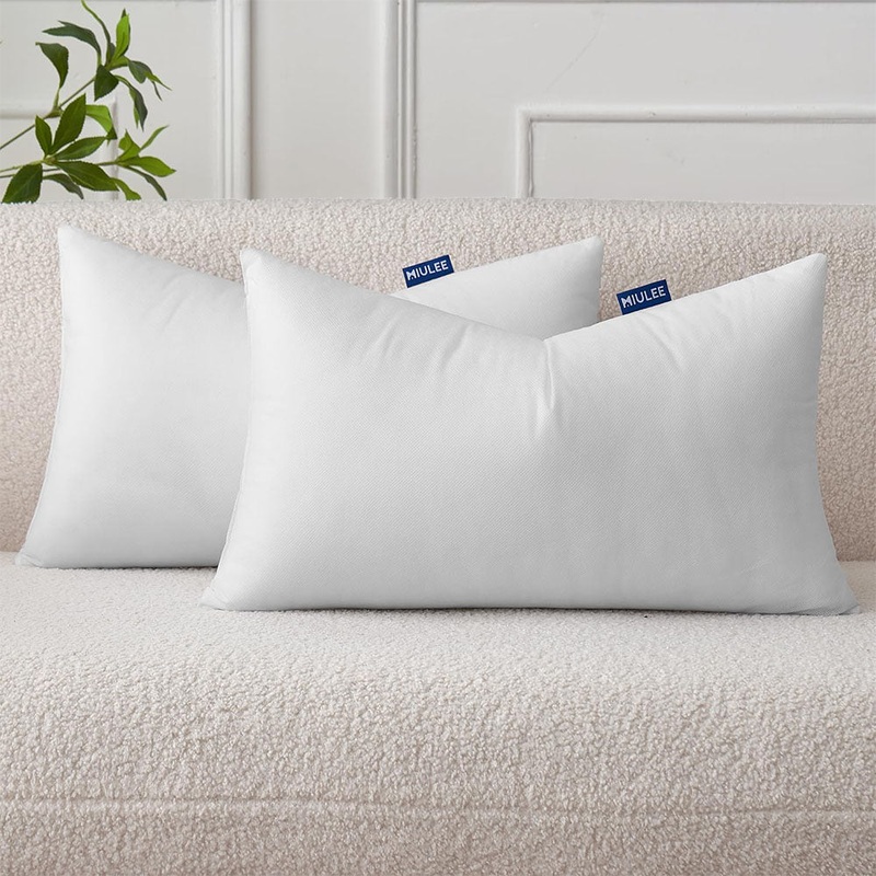 MIULEE Standard Size Set of 2 Throw Pillow Inserts, Nowoven Decorative Pillow Inserts for Living Room