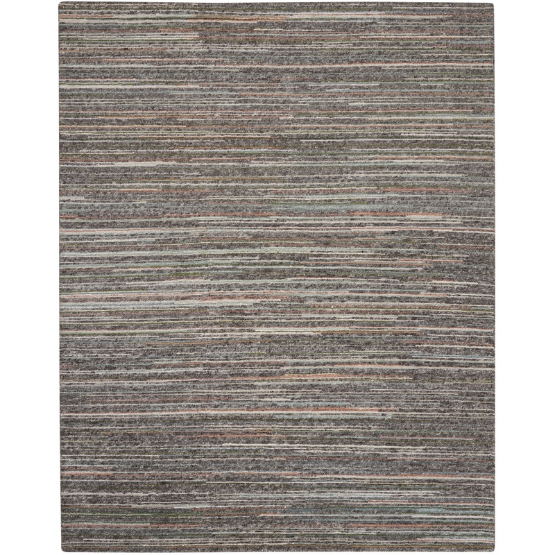 Nourison Plateau 7’9″ x 9’9″ Grey/Green Modern Indoor Rug