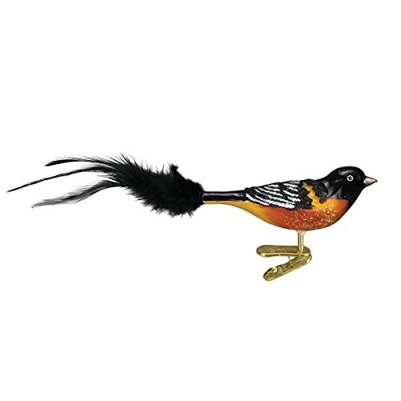 Old World Christmas Baltimore Oriole Glass Blown Ornament