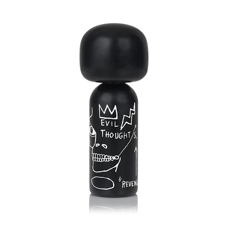 Lucie Kaas Kokeshi Doll – Jean-Michel Basquiat, Evil Thoughts Black