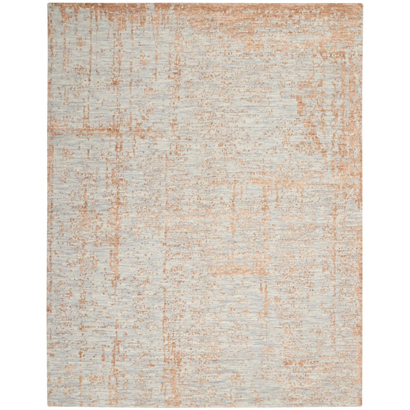 Nourison Luna 7’9″ x 9’9″ Blue Mocha Modern Indoor Rug