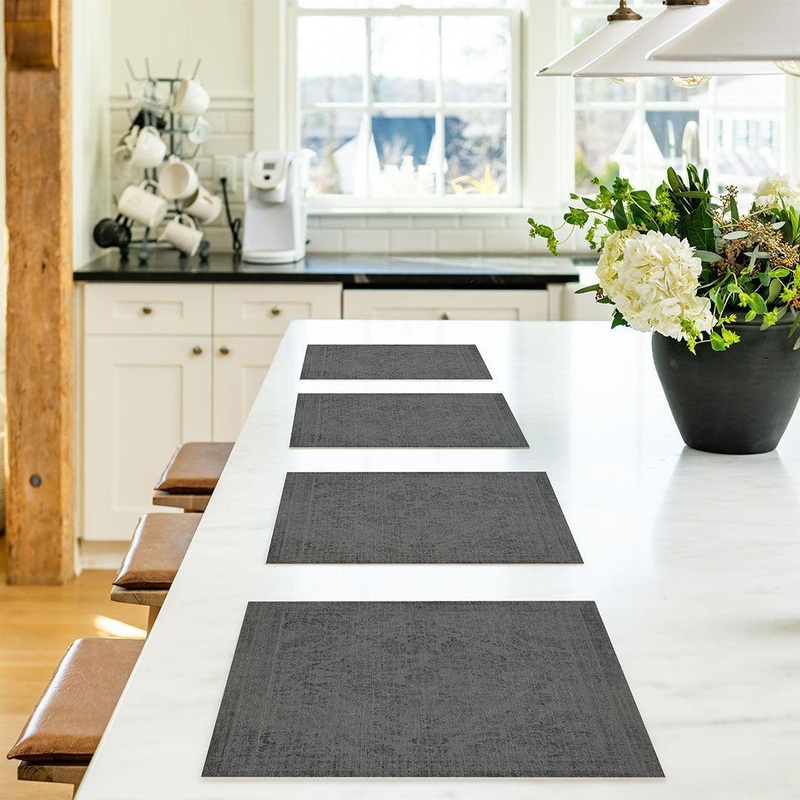 Sophia Placemat | Charcoal – Premium Vinyl Mat