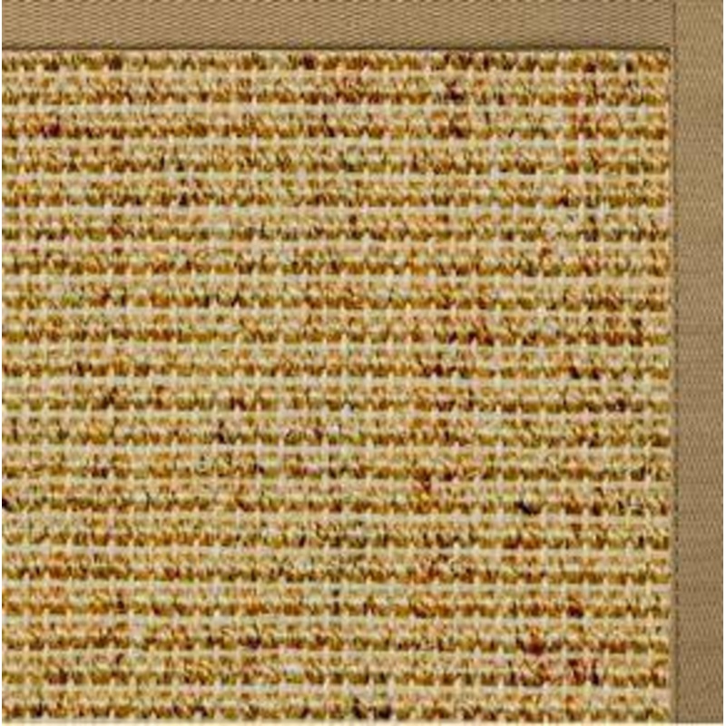 Spice Sisal Rug with Green Mist Cotton Border