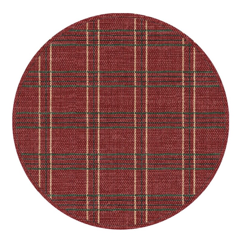 * Abby Red 15″ Round Placemat – Set of 4 *Final Sale* PERFECT