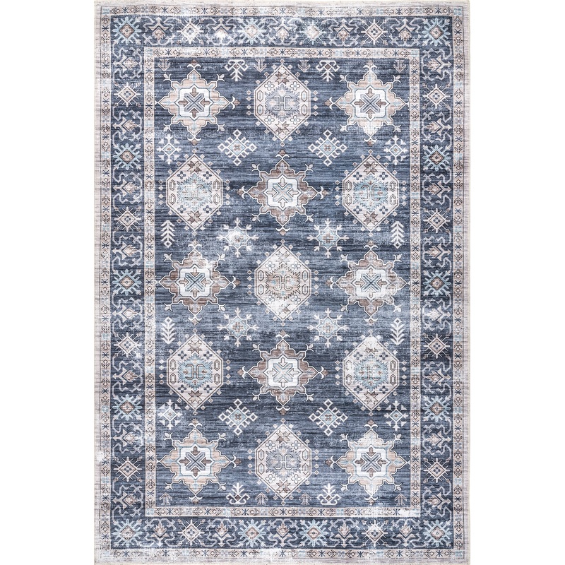 Francesca Timeworn Charm Washable Rug | Blue