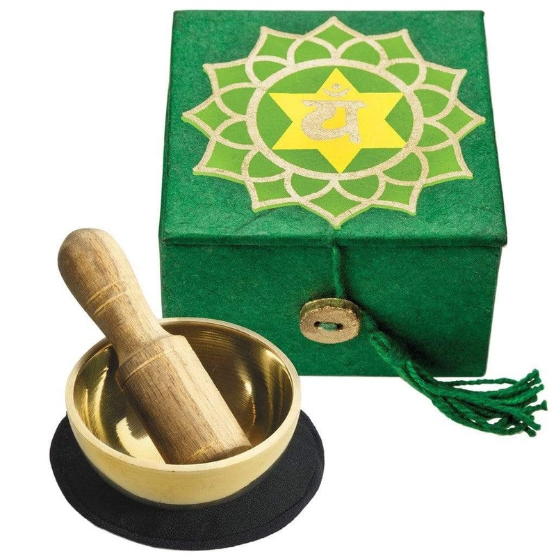Mini Meditation Bowl Box: 2″ Heart Chakra – DZI (Meditation)