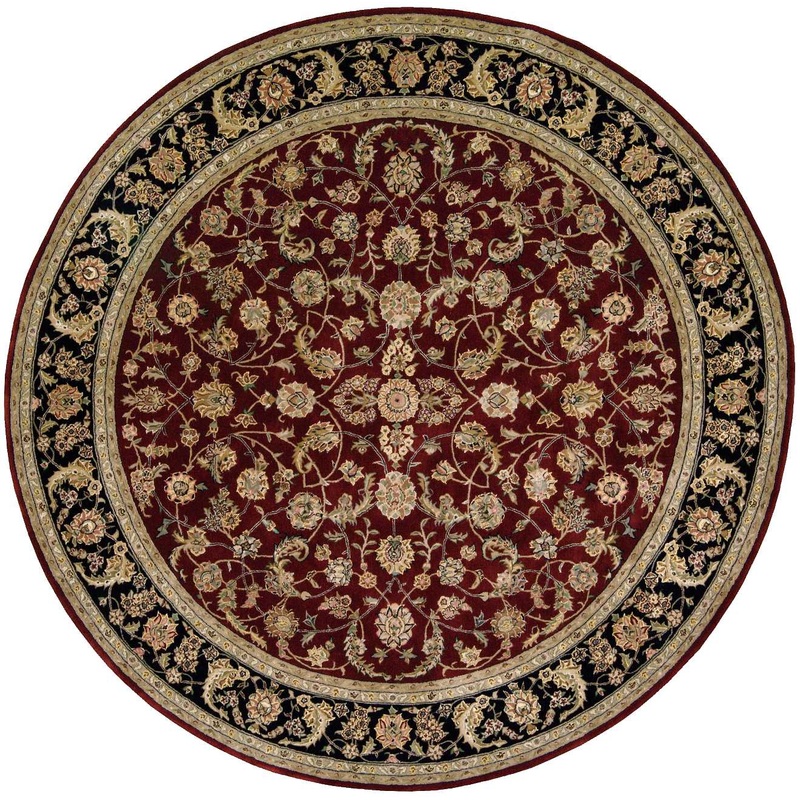 Nourison Nourison 2000 8′ x Round Burgundy Traditional Indoor Rug
