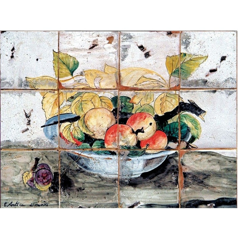 ANTICA DERUTA: WALL PANEL BACKSPLASH FANEL FRUTTA E CIOTOLA