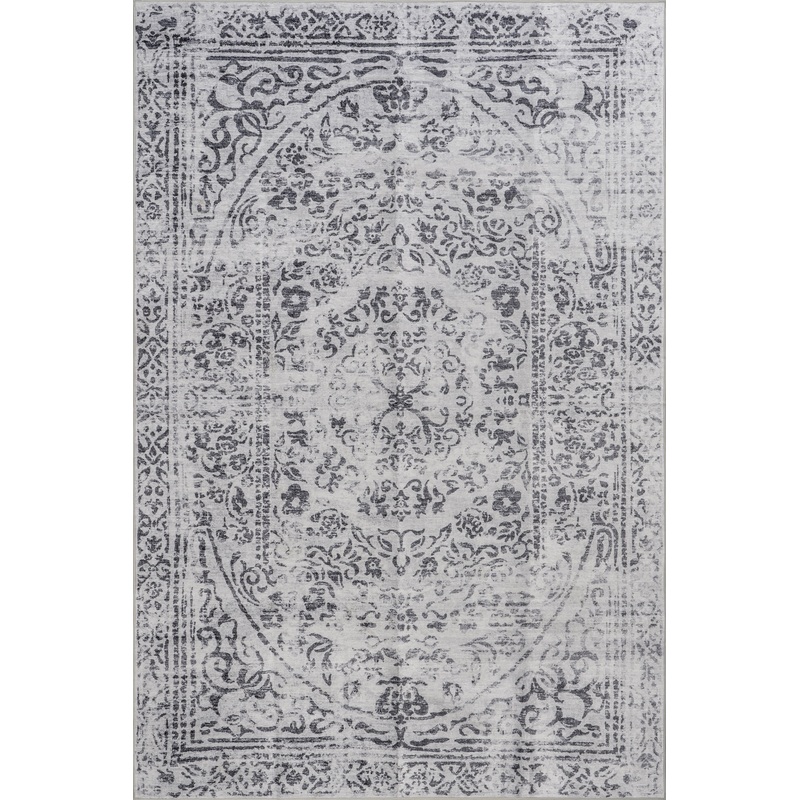 Esmeralda Spill Proof Washable Transitional Rug | Ivory