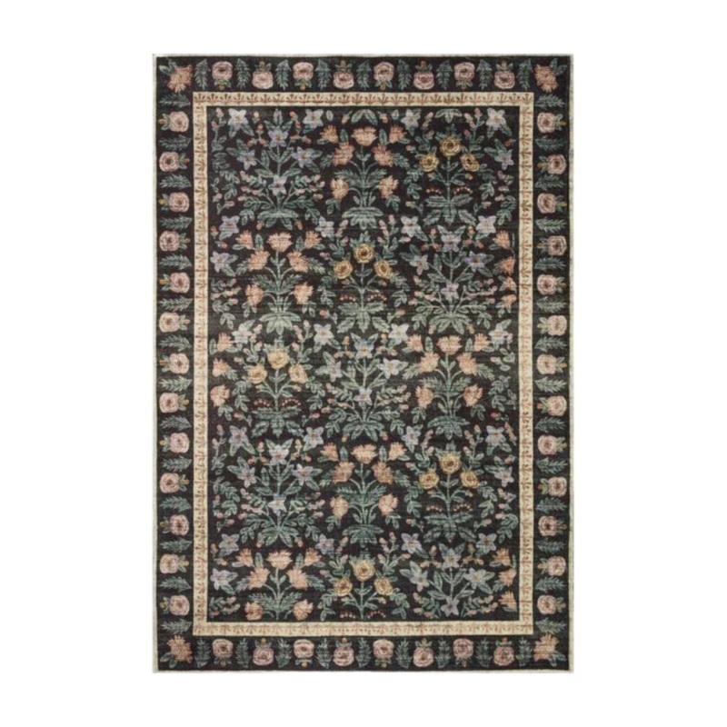 Rifle Paper Co. X Loloi/ Eden Mughal Garden Black Rug
