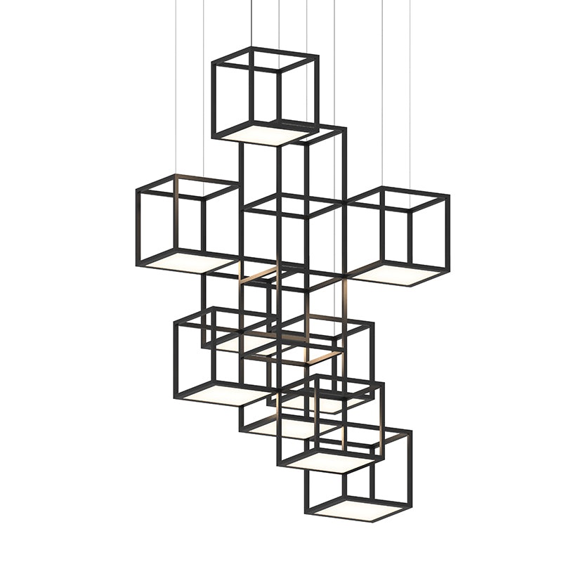 Sonneman 24Z0004 Cubix 9-lt 37″ Vertical LED Pendant