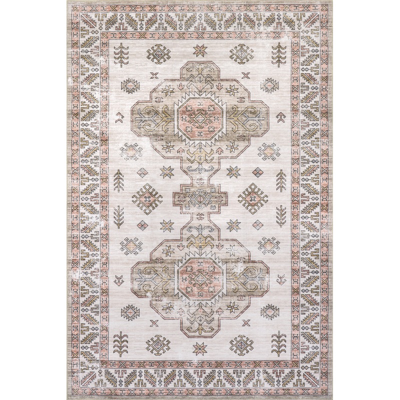 Eboni Traditional Washable Rug | Beige