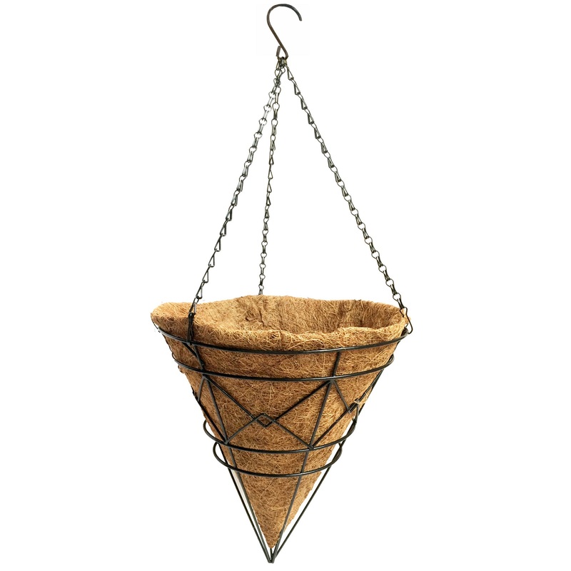 Gardener Select Plaid Collection 12 in. Cone Hanging Basket