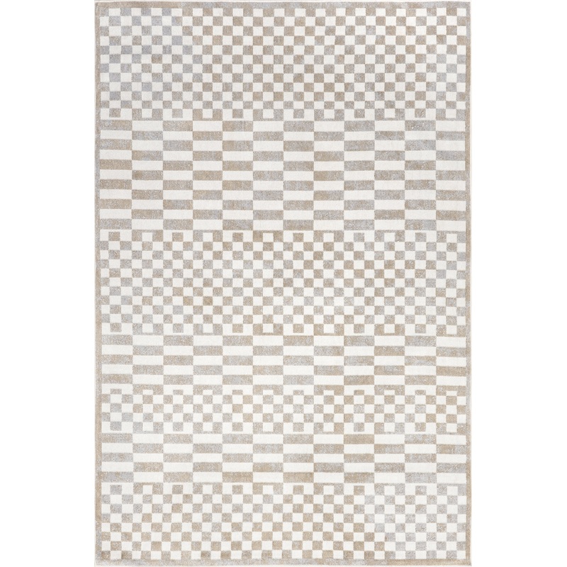 Kallie Washable Tiled Rug | Beige