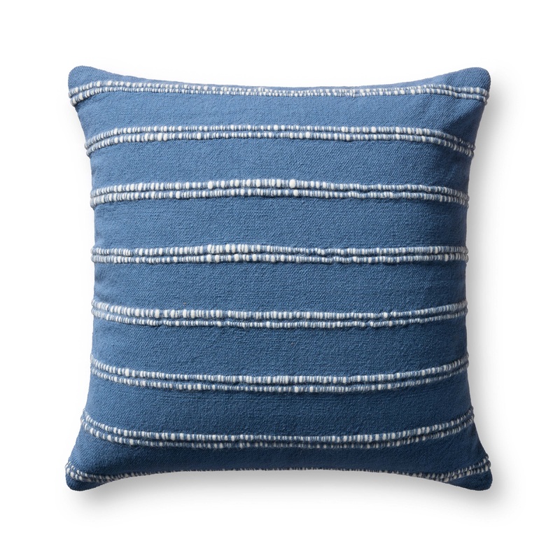 Magnolia Home by Joanna Gaines x Loloi Landry Blue / Natural Pillow