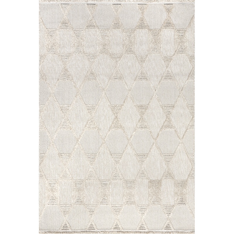 Marietta Boxy Trellis Rug | Ivory