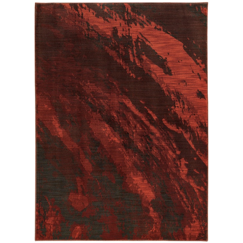 Sedona Red Grey Modern & Contemporary Abstract Indoor Rug