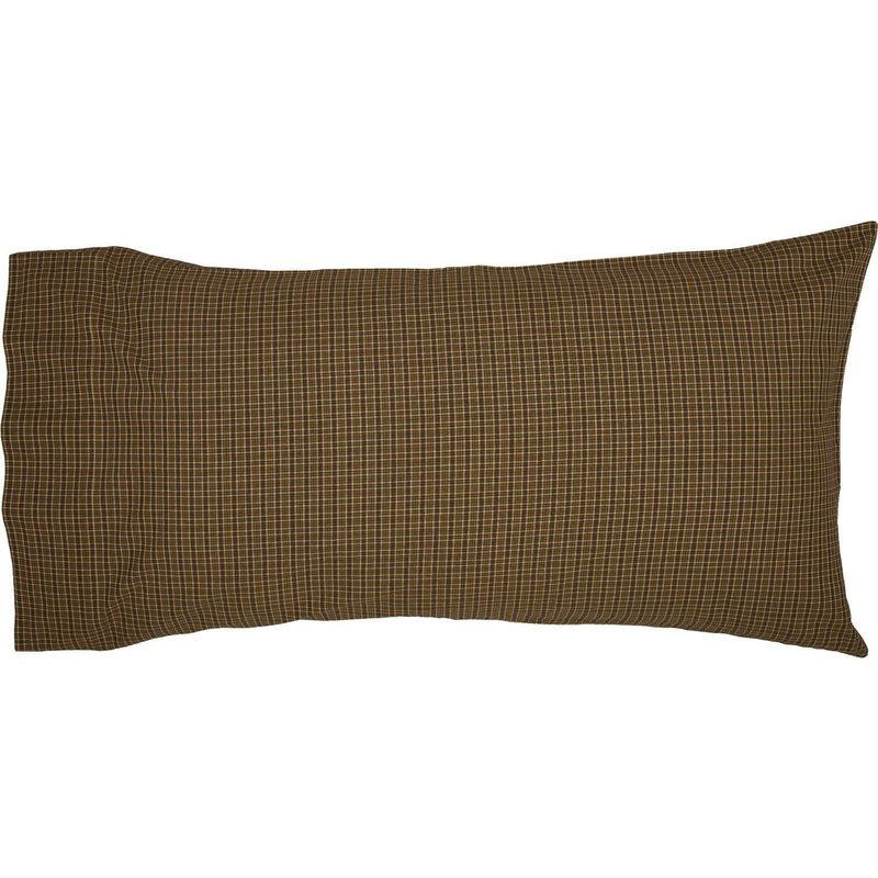 Tea Cabin Green Plaid King Pillow Case Set of 2 21×40