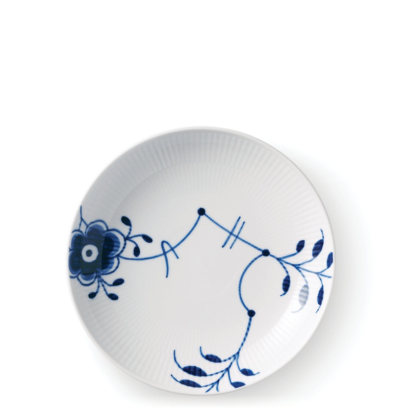 Blue Fluted Mega Shallow Bowl, 7.75″
