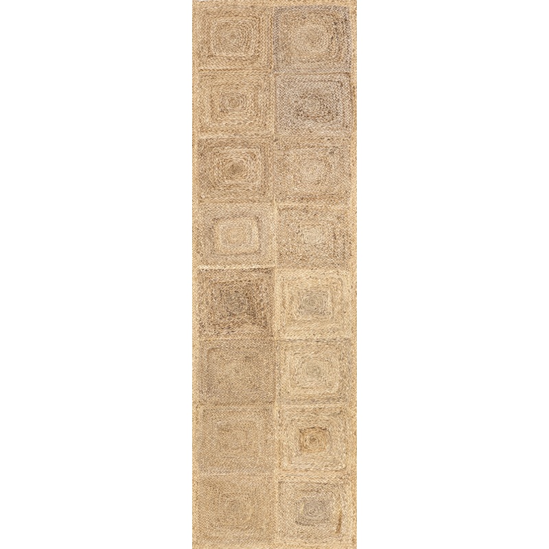 Juniper Jute Tiled Rug | Natural
