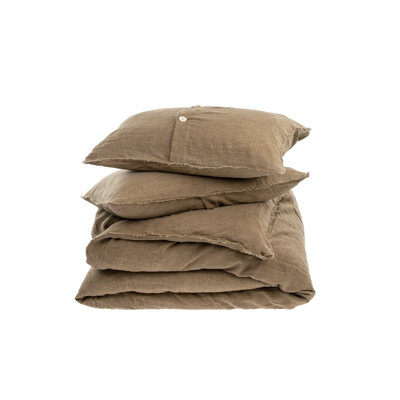 King Linen Duvet Set – Mink