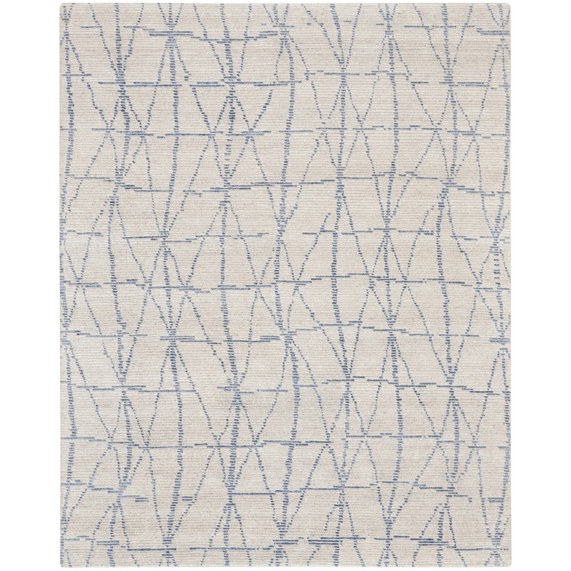 Nourison Ellora 7’9″ x 9’9″ Sky Scandinavian Indoor Rug