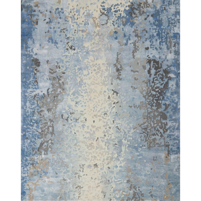 Nourison Prismatic 7’9″ x 9’9″ Denim Modern Indoor Rug