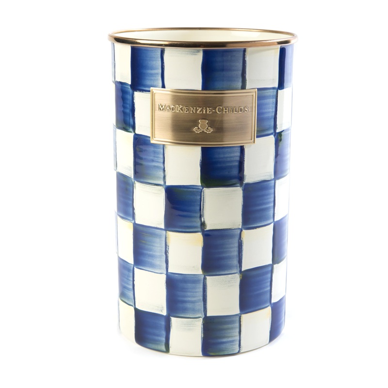 Royal Check Utensil Holder