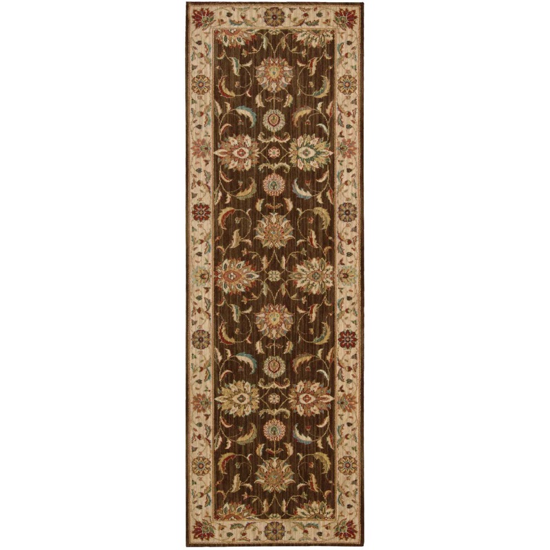 Nourison Living Treasures 2’6″ x 8′ Brown Traditional Indoor Rug